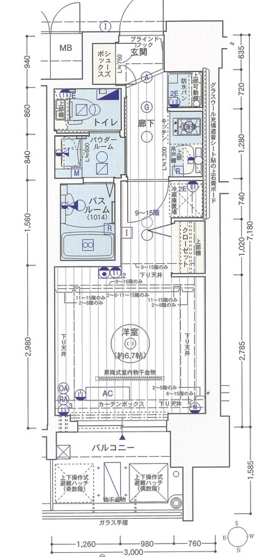 エステムコート難波Vブロードの間取り