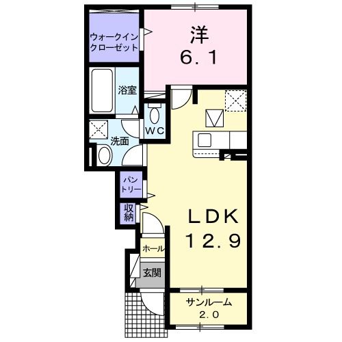 グラース　IIの間取り