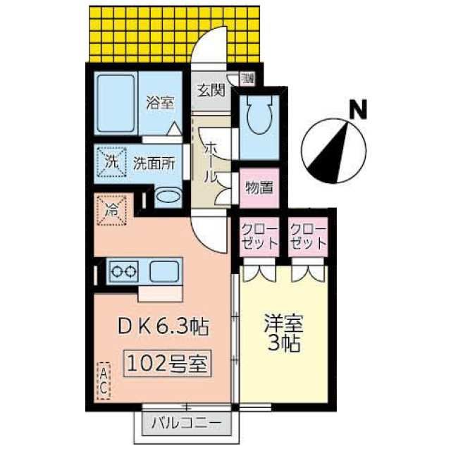 Ｅｓｃｏｎｄｉｔｅ川内　Ｂ棟の間取り