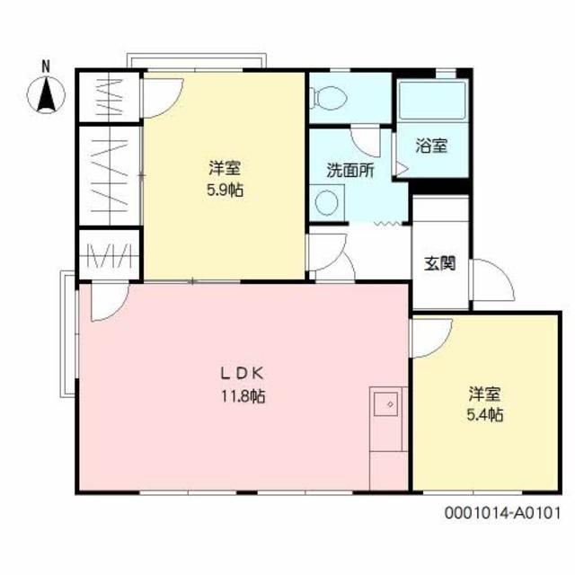 カーサ中の館　Ａ棟の間取り