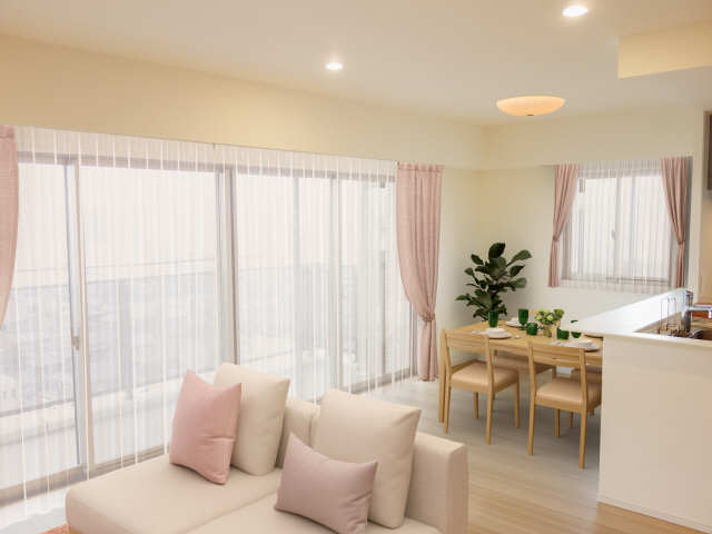 居室・リビング　CG加工のためインテリア一式は付帯されていません