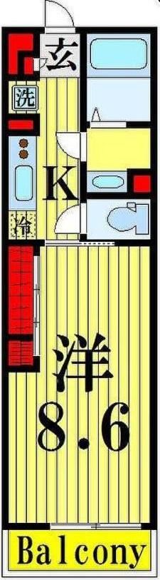 東京都足立区竹の塚５（マンション）の賃貸物件の間取り
