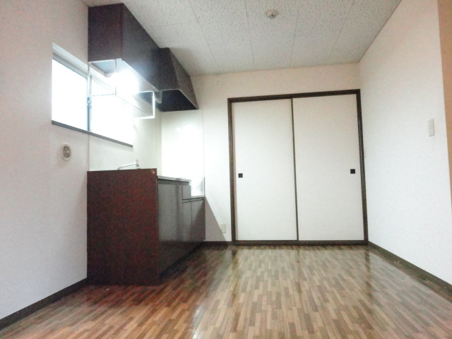 居室・リビング　ＤＫ６帖☆経済的な都市ガス使用のキッチンスペースです♪