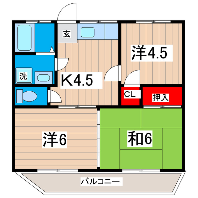 コーポまつあい_間取り_0