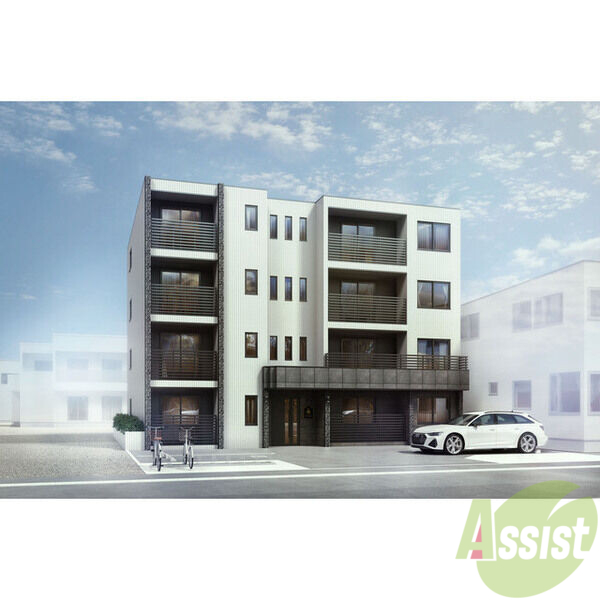 建物外観　外観予想パース　札幌市白石区「グランメールキャルム」