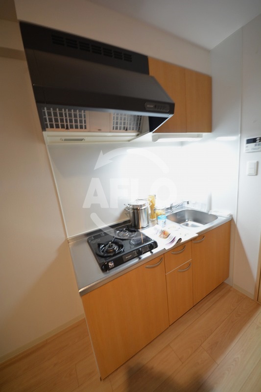 キッチン　フレンシアノイエ内本町　2口ガスシステムキッチン