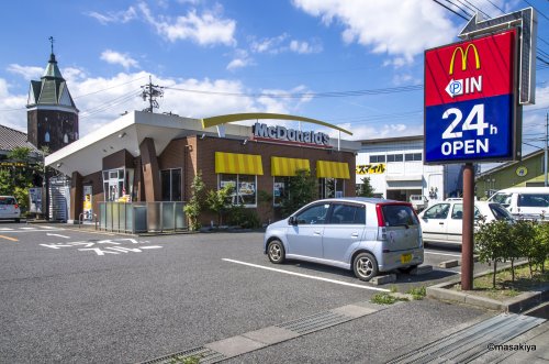 飲食店　マクドナルド 長野大豆島店（飲食店）まで657m