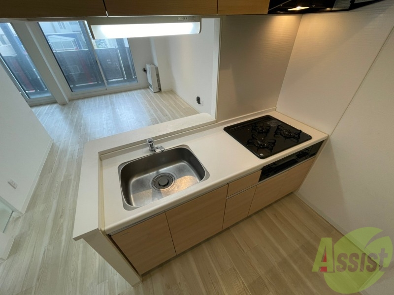 キッチン　システムキッチンで楽しくお料理できそうですね！