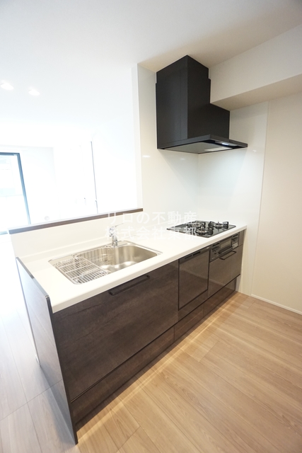 キッチン　お料理好きにはオススメのグリル付３口システムキッチン設置済♪