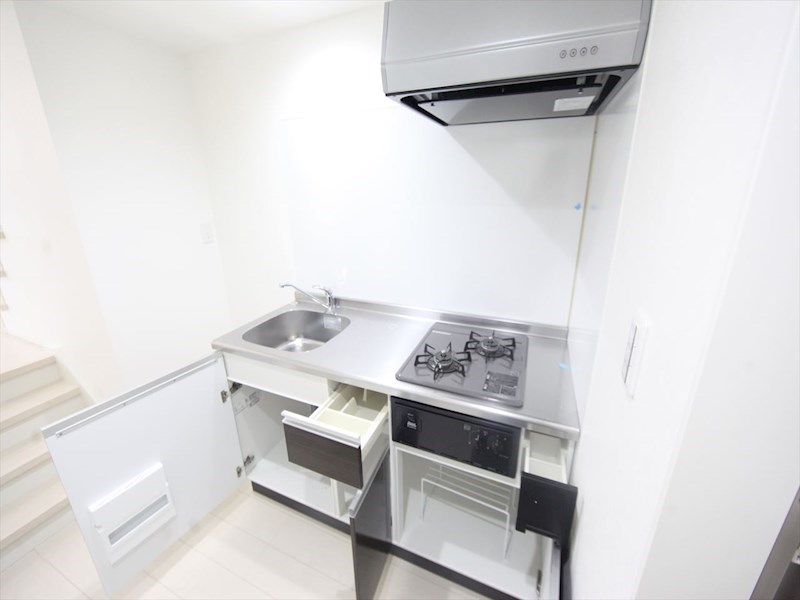 キッチン　システムキッチン（ガス2口コンロ付）