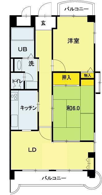 ロイヤルコーポ姫路北条の間取り写真