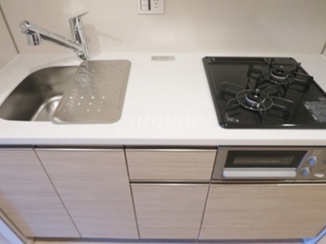 キッチン　2口ガスコンロ完備！