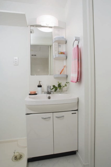洗面設備　独立洗面台あり、毎朝おしゃれに忙しい女性の方におすすめです