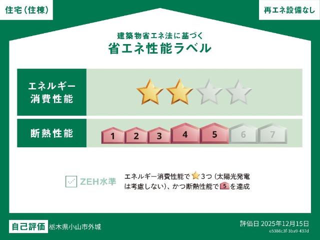 建物外観　省エネ性能ラベル