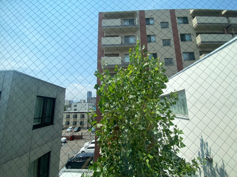 バルコニー　こちらは窓の写真です。開口部分が大きいので明るさがあります。