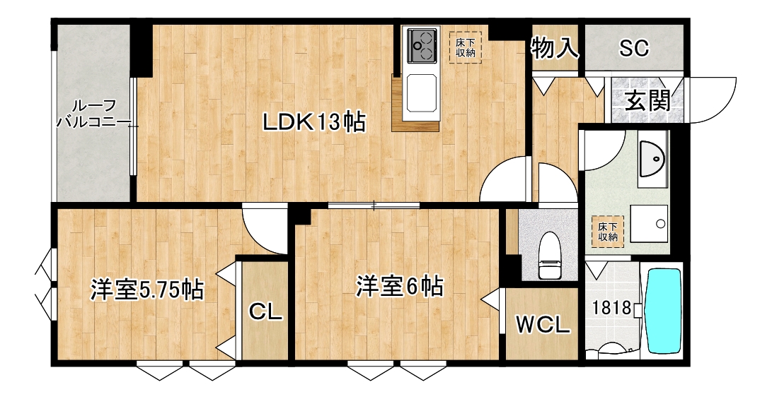ラ フローラ住吉の間取り写真