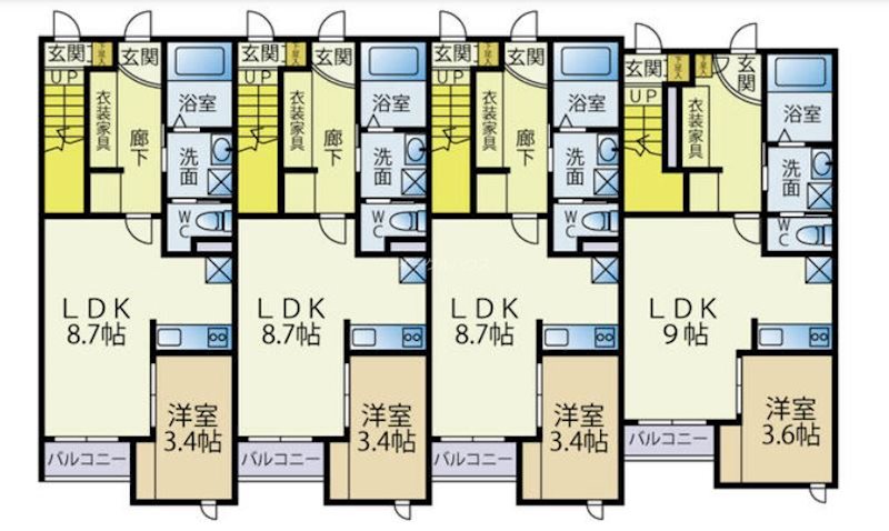 eclat closette二日市の間取り写真