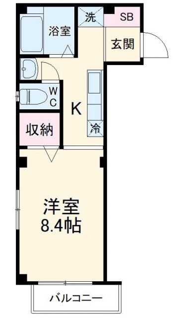 ＪＲ南武線 中野島駅 徒歩5分 3階建 築24年の間取り写真