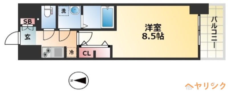 S-RESIDENCE黒川本通一丁目の間取り写真