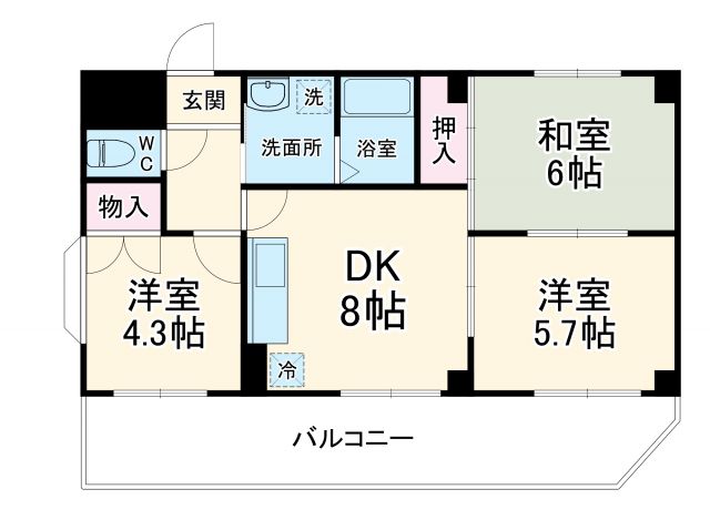 メゾンメリオールの間取り写真
