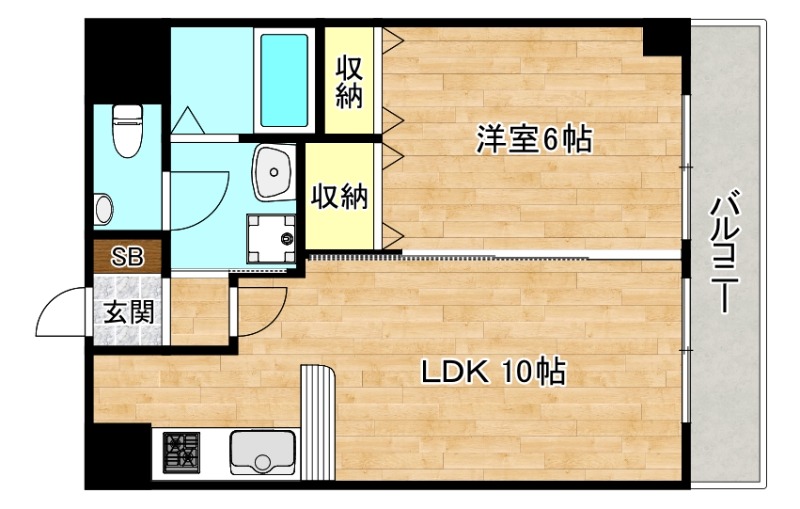 地下鉄千日前線 今里駅 徒歩1分 10階建 築17年の間取り写真