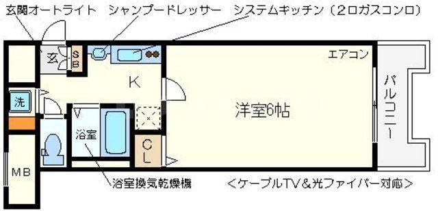 プレサンス難波EASTモダニティの間取り写真
