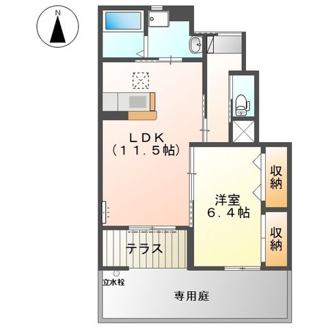 名鉄瀬戸線 印場駅 徒歩8分 2階建 築16年の間取り写真