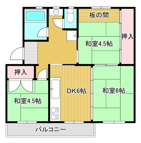 箕面粟生第二住宅11棟の間取り写真