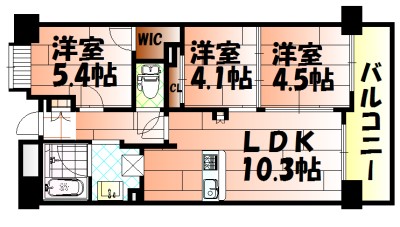オークランドアサート小倉の間取り写真