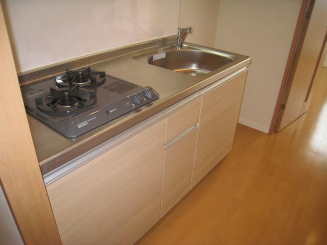 キッチン　２口ガスシステムキッチン