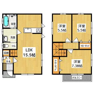 下岡本戸建第2期の間取り写真