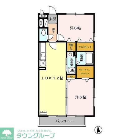 北総線 北国分駅 徒歩9分 3階建 築22年の間取り写真