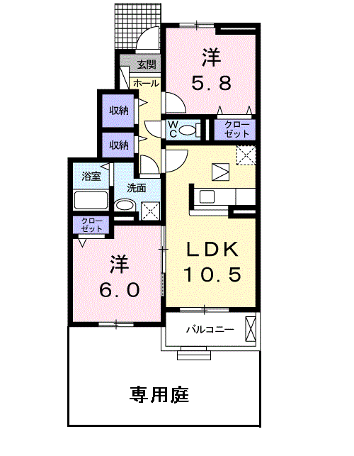 カーサ　ユリアの間取り