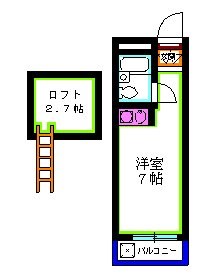 東京都東久留米市浅間町１（アパート）の賃貸物件の間取り