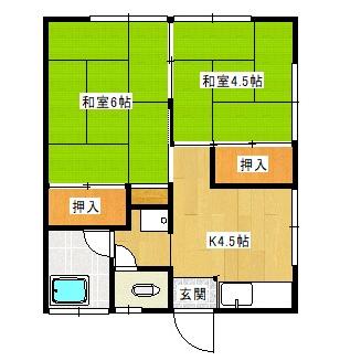 栄光荘の間取り