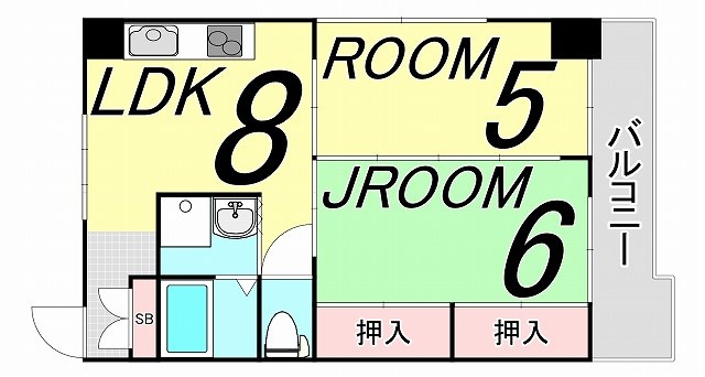 【広島市中区住吉町のマンションの間取り】