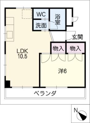 ベルガーデン向山１号館の間取り