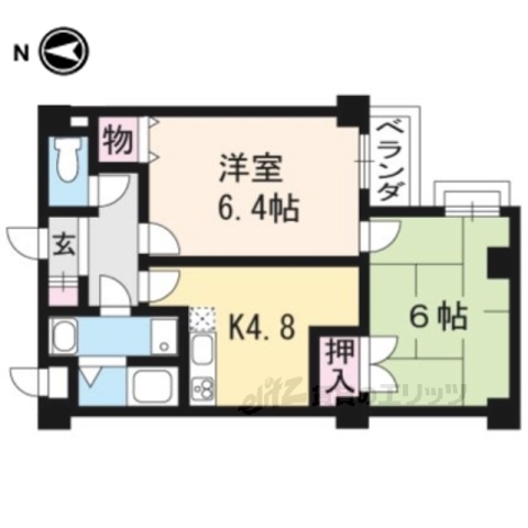 嵯峨野フラットの間取り