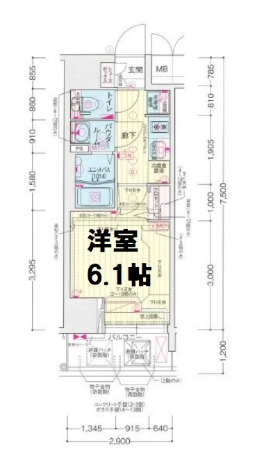 プレサンス天満橋ヴェルエラの間取り