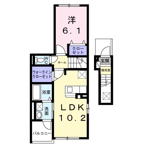 八王子市小宮町のアパートの間取り