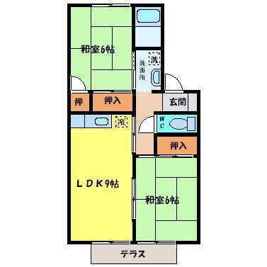 アメニティー中川の間取り