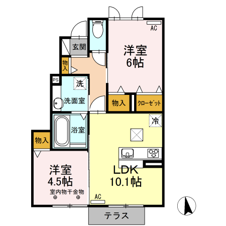 グランソレイユ（岐阜市又丸）の間取り