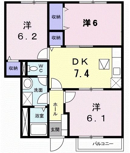 シャルムＣの間取り