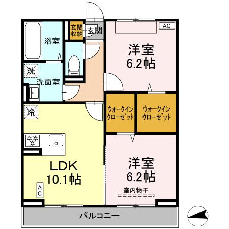 綾瀬市深谷中のアパートの間取り