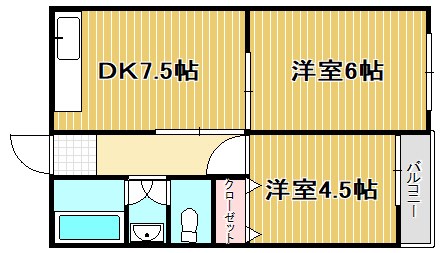 栗東市小平井のマンションの間取り