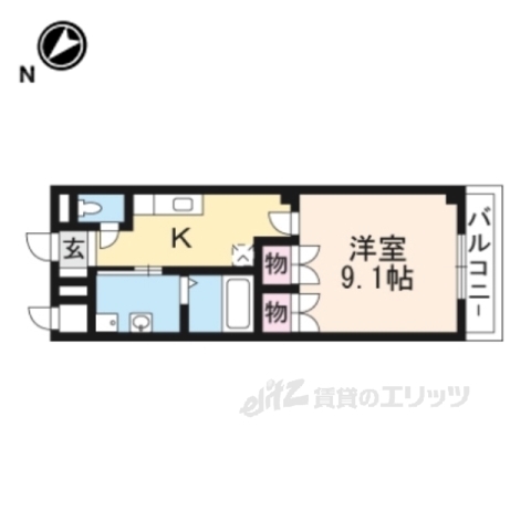 湖南市石部口のアパートの間取り