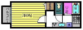 宇和島市和霊東町のアパートの間取り