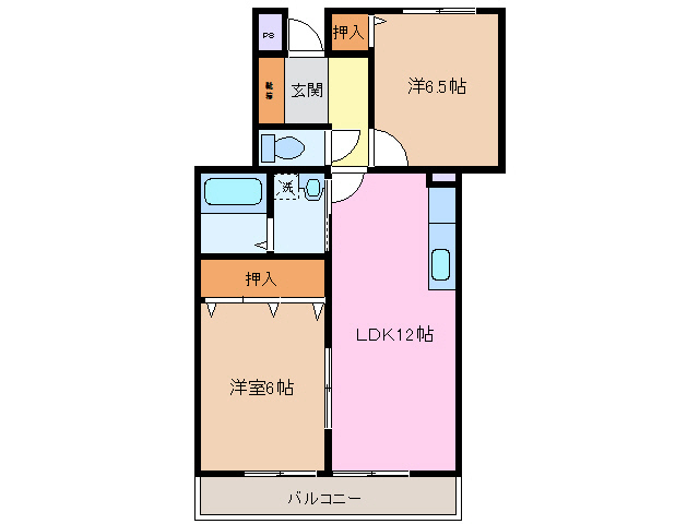 メルベーユＭの間取り