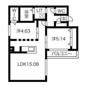 札幌市中央区北八条西のマンションの間取り