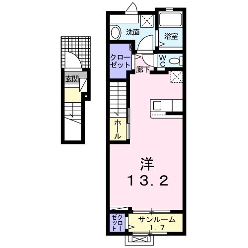 アルカンシェル成沢Ｂの間取り